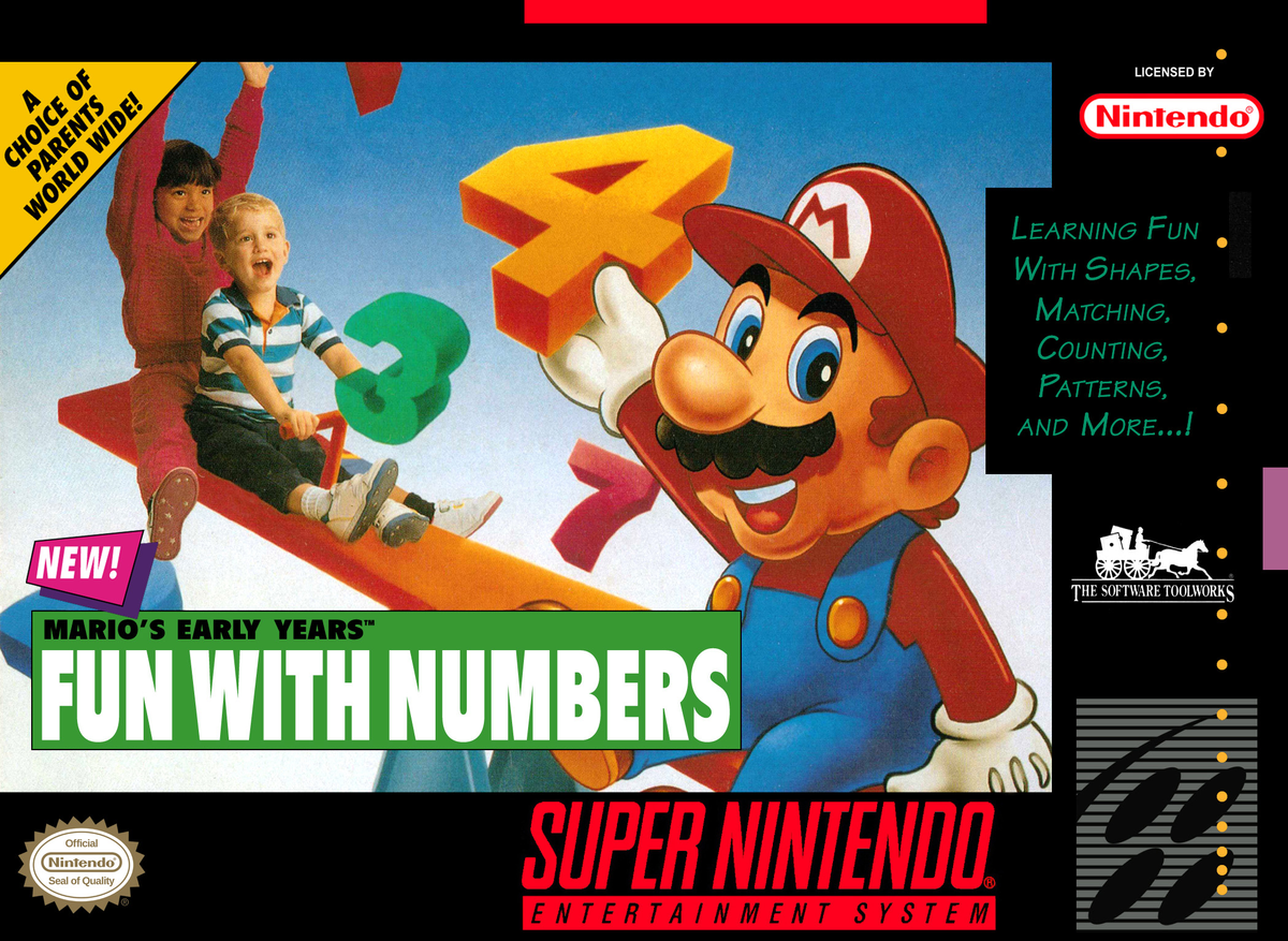 Mario's Early Years Fun With Numbers - SNES