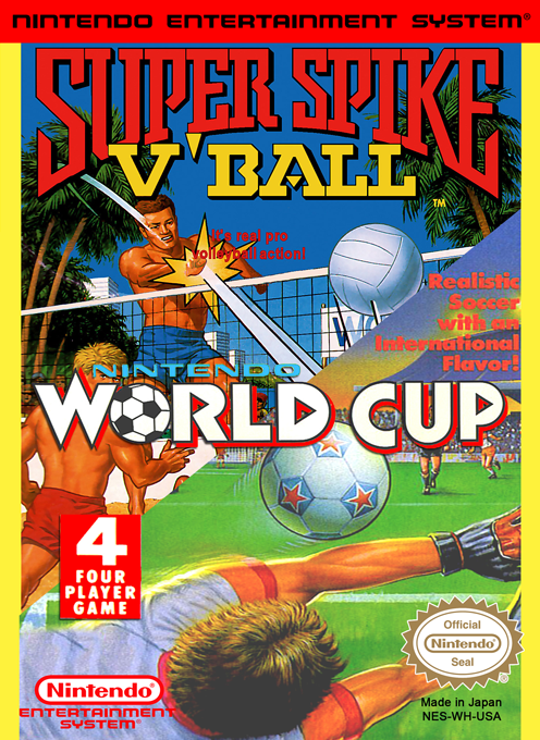 Super Spike Volleyball and World Cup Soccer - NES
